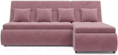 Диван угловой Mebel-Ars Дубай (велюр пудровый НВ-178 18)