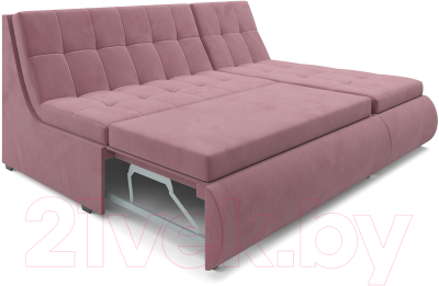 Диван угловой Mebel-Ars Дубай (велюр пудровый НВ-178 18)