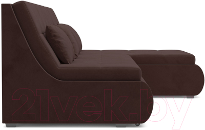Диван угловой Mebel-Ars Дубай (велюр шоколадный HB-178 16)