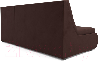 Диван угловой Mebel-Ars Дубай (велюр шоколадный HB-178 16)