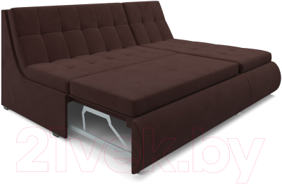 Диван угловой Mebel-Ars Дубай (велюр шоколадный HB-178 16)