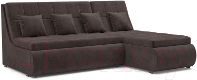 Диван угловой Mebel-Ars Дубай (кордрой коричневый) - фото