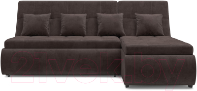Диван угловой Mebel-Ars Дубай (кордрой коричневый)