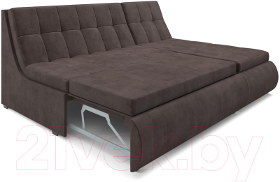 Диван угловой Mebel-Ars Дубай (кордрой коричневый)
