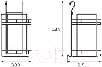 Полка для специй на рейлинг Lemax YJ-G209A WT