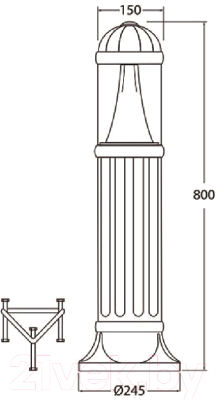 Светильник уличный Fumagalli Sauro D15.554.000.BXD1L.CRB