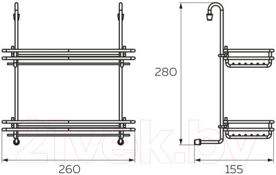 Полка для специй на рейлинг Lemax MX-413