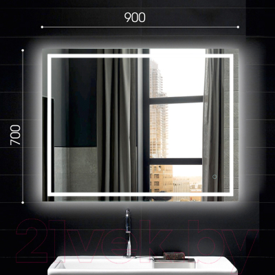 Зеркало Алмаз-Люкс Dakar 9070s-6 (с подсветкой)