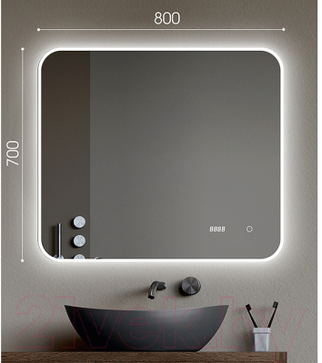 Зеркало Алмаз-Люкс Milan 8070sc-4 (с подсветкой)