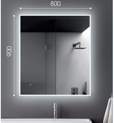 Зеркало Алмаз-Люкс Dublin 9080s-4 (с подсветкой)