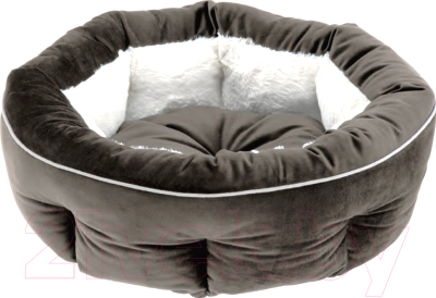 Лежанка для животных Ferplast Marquis 55 / 83455502 (с мехом, серый) - фото