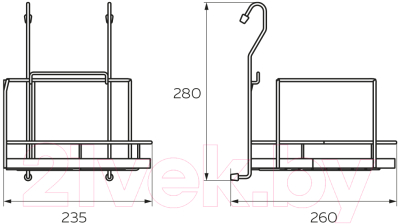 Полка для специй на рейлинг Lemax YJ-G301A AB