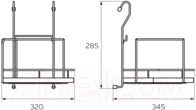 Полка для специй на рейлинг Lemax YJ-G301 AB