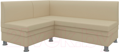 Уголок кухонный мягкий Лига Диванов Уют 31 левый / 58698 (экокожа, бежевый) - фото