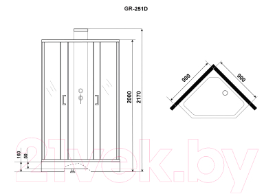 Душевая кабина Grossman GR251D 90x90