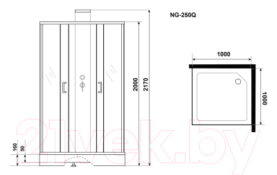 Душевая кабина Grossman GR250Q 100x100