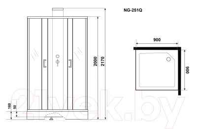 Душевая кабина Grossman GR251Q 90x90
