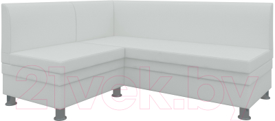 Уголок кухонный мягкий Лига Диванов Уют 31 левый / 58699 (экокожа, белый) - фото