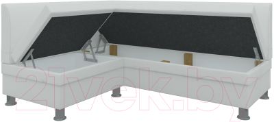 Уголок кухонный мягкий Лига Диванов Уют 31 левый / 58699 (экокожа, белый)