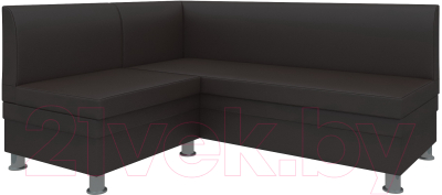 Уголок кухонный мягкий Лига Диванов Уют 31 левый / 58700 (экокожа, коричневый) - фото