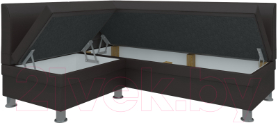 Уголок кухонный мягкий Лига Диванов Уют 31 левый / 58700 (экокожа, коричневый)