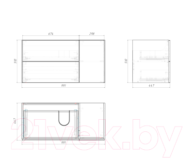 Тумба под умывальник Grossman Адель 100 / 1010001