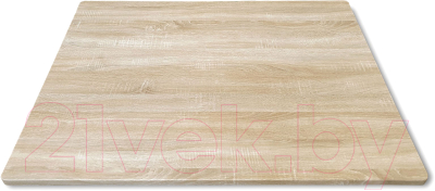 Обеденный стол Sheffilton SHT-TU34-P/80/80 МДФ (черный муар/дуб сонома светлый)