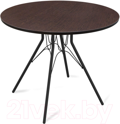 Обеденный стол Sheffilton SHT-TU34-P/80 ЛДСП (черный муар/венге) - фото