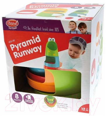 Набор игрушек для песочницы Gowi Ведерко-пирамидка / 453-40