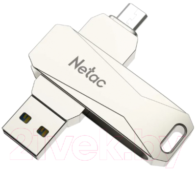 Usb flash накопитель Netac USB 3.0+MicroUSB FlashDrive U381 128GB (NT03U381B-128G-30PN) - фото