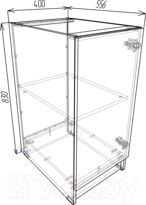 Шкаф-стол кухонный Eligard Urban ШСК 40 (белый)