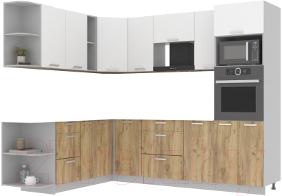 Готовая кухня Интерлиния Мила Лайт 1.88x2.6 левая без столешницы - фото