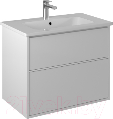 Тумба с умывальником Briz Монца Эйфория 80 / 237 03-18080-11 00 БЕЛ - фото