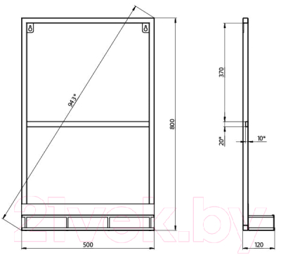 Зеркало Grossman Метрис 50 / 205001