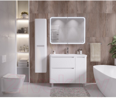 Шкаф с зеркалом для ванной Grossman Адель 90 / 209004