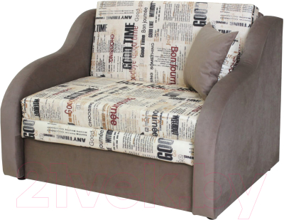 Кресло-кровать Аквилон Юниор 1-1 (газета милк/бинго какао) - фото