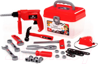 Набор инструментов игрушечный Полесье В чемоданчике / 92427 - фото