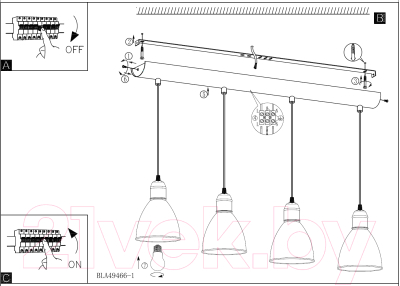 Люстра Eglo Priddy 49466