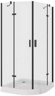 Душевой уголок Niagara NG-6816-08 100x100x190 (черный/прозрачное стекло) - фото