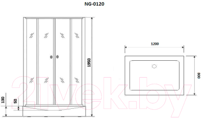 Душевой уголок Niagara NG-0120-14 120x80