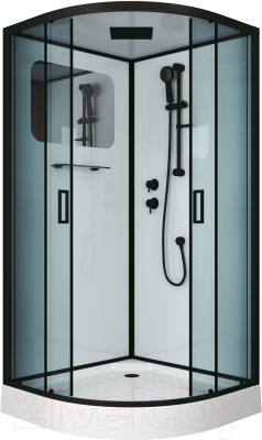 Душевая кабина Niagara NG-6902-01 100x100 (черный, тонированное стекло) - фото