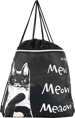 Мешок для обуви Ecotope Kids Кот 057-M588/15-CLR (черный) - фото
