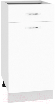 Шкаф-стол кухонный Кортекс-мебель Корнелия Лира НШ40р1ш без столешницы - фото