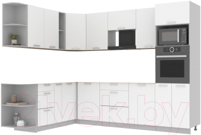 Готовая кухня Интерлиния Мила Лайт 1.88x2.8 левая без столешницы - фото