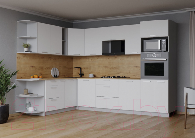 Готовая кухня Интерлиния Мила Лайт 1.88x2.8 левая без столешницы