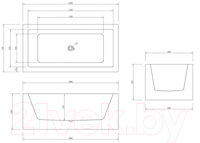 Ванна акриловая Abber AB9406-1.6