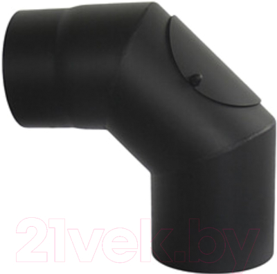 Поворот дымохода LaVa С ревизией 90xД120 (черный) - фото