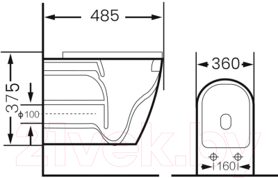 Унитаз подвесной Grossman GR-4455BLMS
