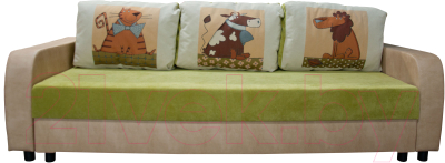 Диван Домовой Визит-7 3(80) (Cordroy 215/Кожзам РН2535-2А)