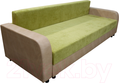 Диван Домовой Визит-7 3(80) (Cordroy 215/Кожзам РН2535-2А)